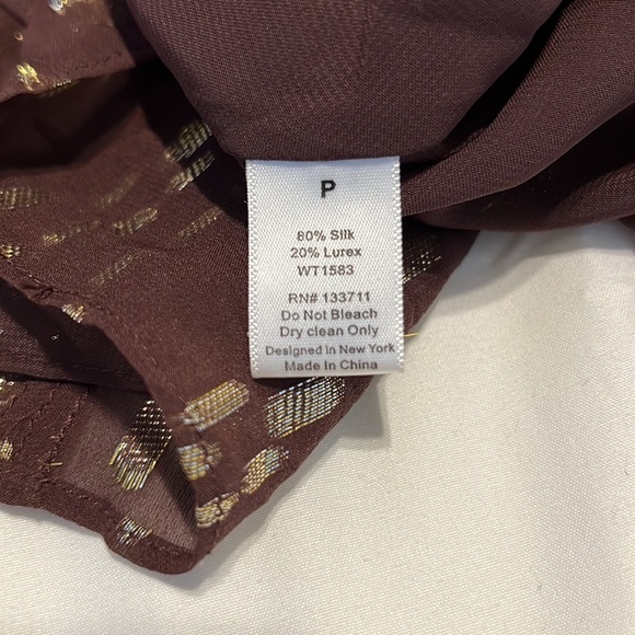 ANTHROPOLOGY ADDISON STORY sz P SILK CROPPED, BOXY, PARTY, GLITZ, LUXURIOUS - Picture 10 of 10